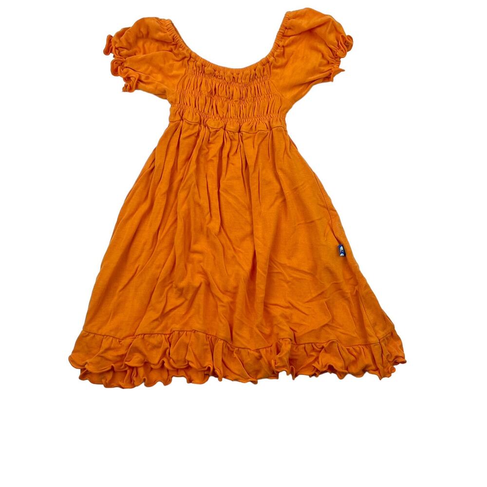 Kickee Pants Orange Cinch Top Dress